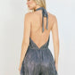 Selena Shooting Stars Halter Neck Romper Mini Dress Clothing Sky to Moon 