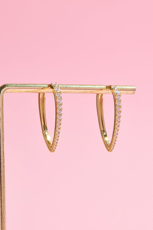 Sharp Graduated Diamond Sterling Silver Hoop Earrings Earrings mure + grand 