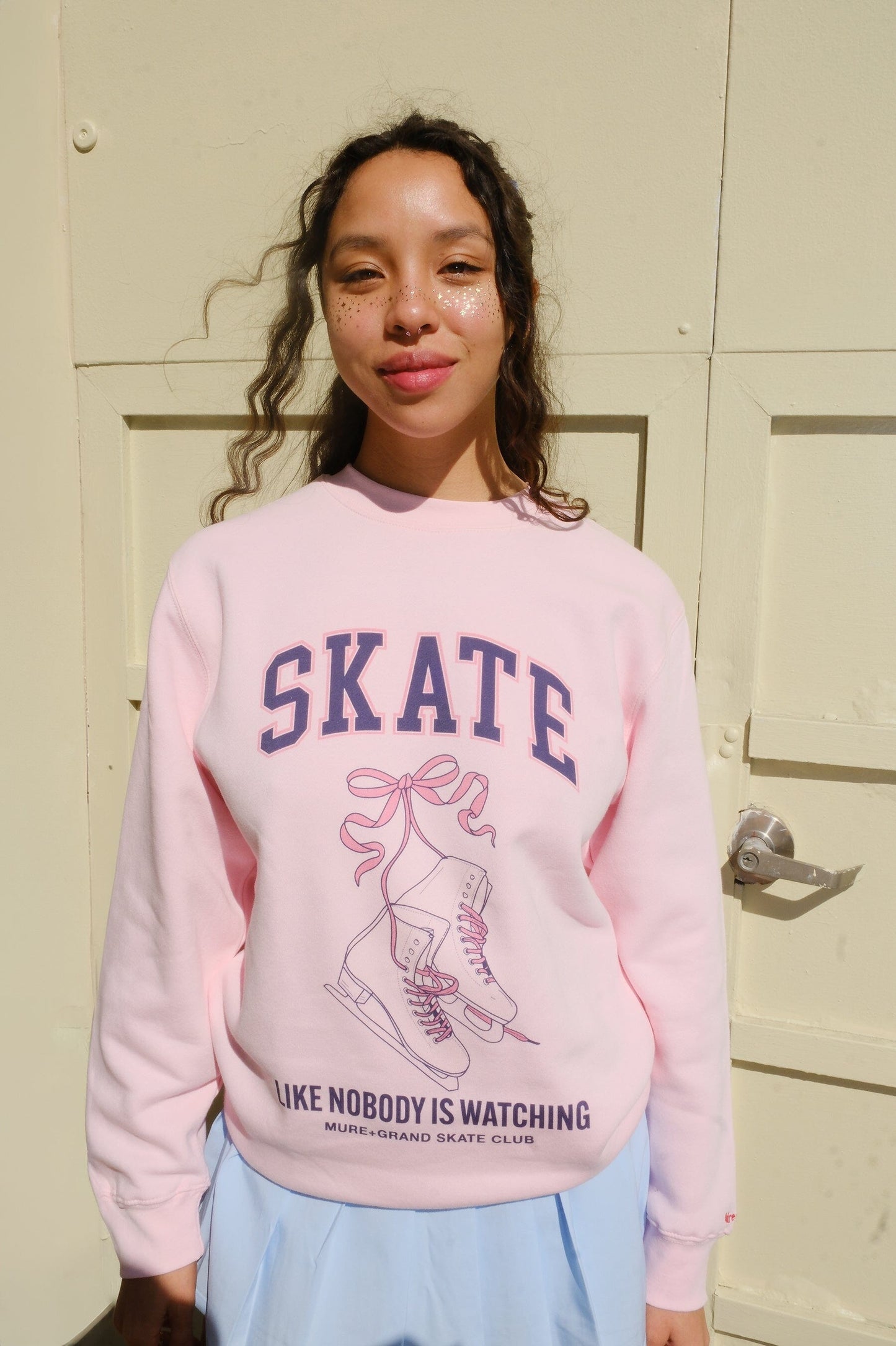 Skate Graphic Sweatshirt sweatshirt mure + grand Pink XS 