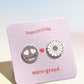 Smiley + Daisy Enamel Charm Stud Earrings Earrings mure + grand 