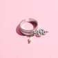 Snake Pearl Adjustable Stacking Ring Necklaces mure + grand Silver 