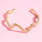 Snake Shaped Cuff Bangle Bracelet Mure + Grand Gold 