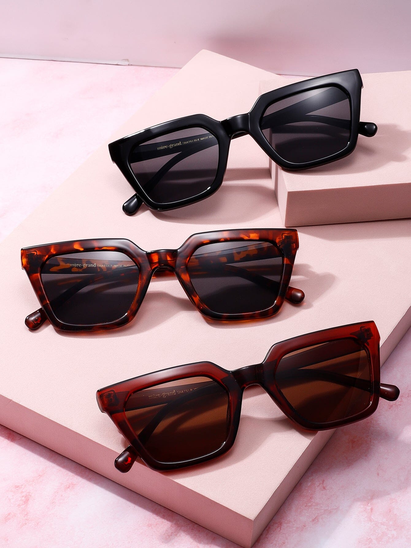 Snatched Square Frame Sunglasses Sunglasses mure + grand 