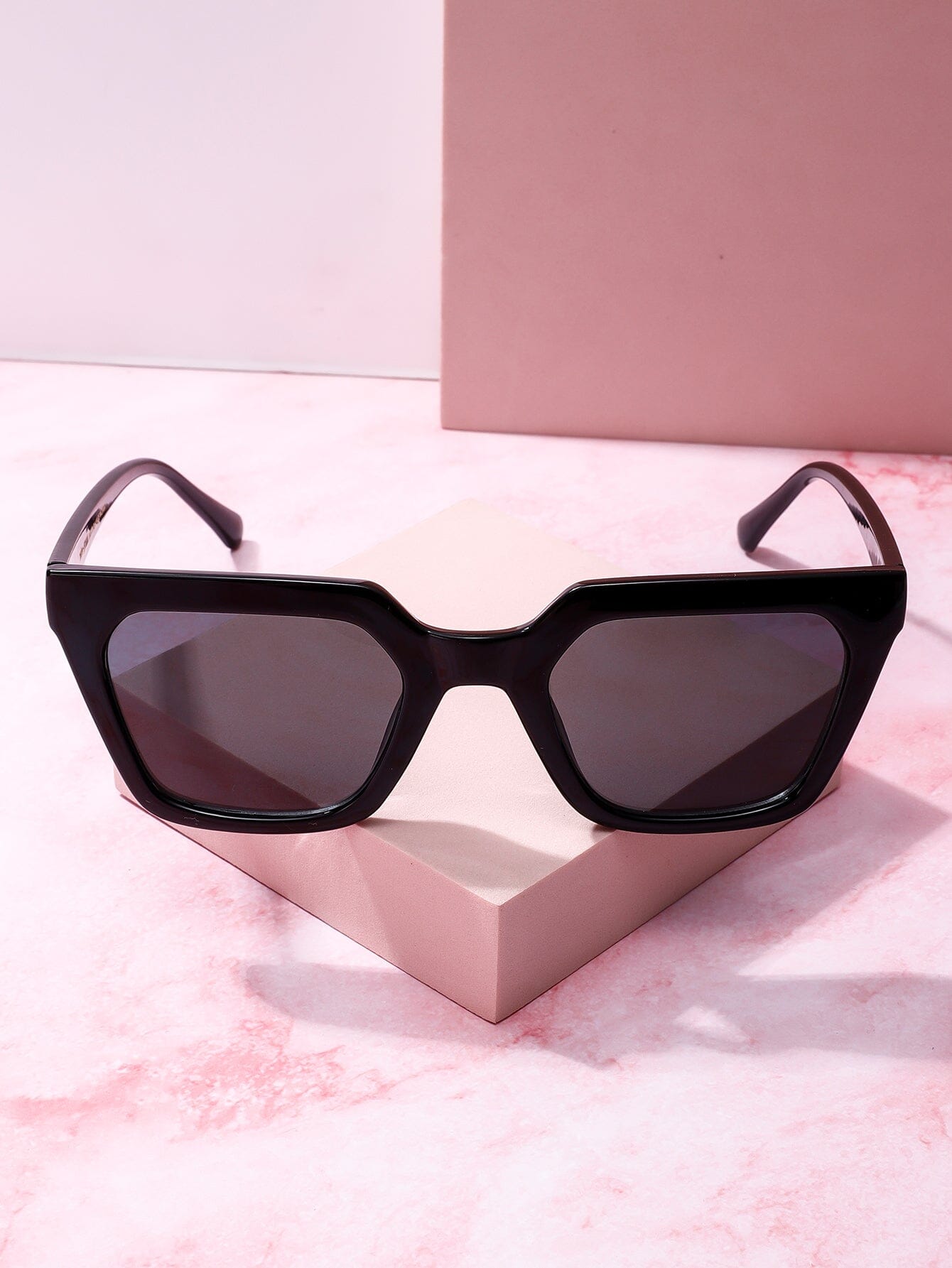 Snatched Square Frame Sunglasses Sunglasses mure + grand black 