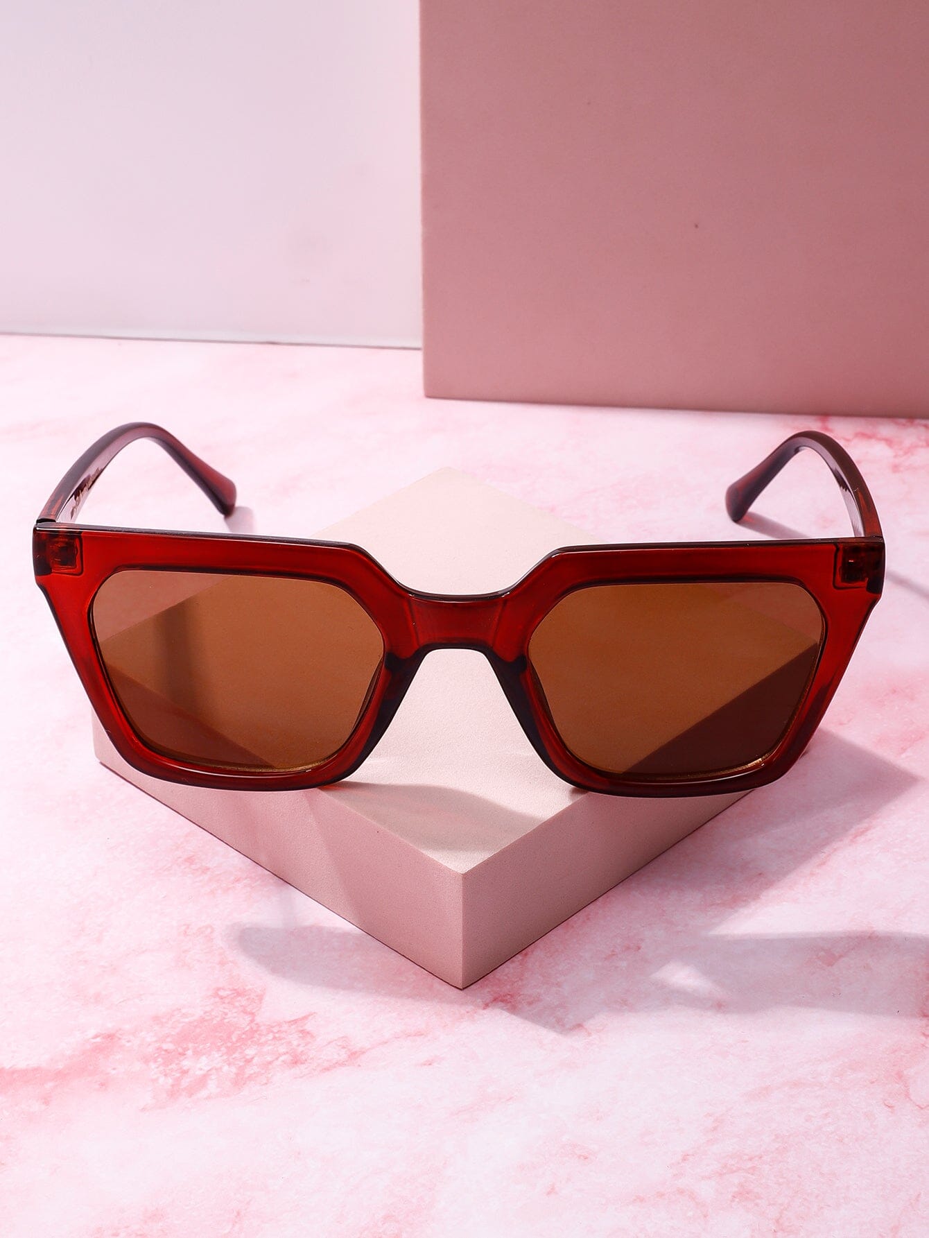 Snatched Square Frame Sunglasses Sunglasses mure + grand brown 