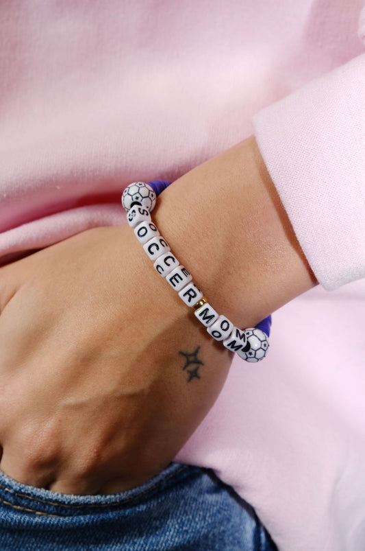 Soccer Mom Inspirational Beaded Bracelet Bracelet mure + grand 
