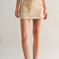 Sofia Fringe Detail Mini Skirt Clothing Luvée 