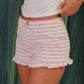 Sofia Stripe Ruffle Shorts Clothing mure + grand 
