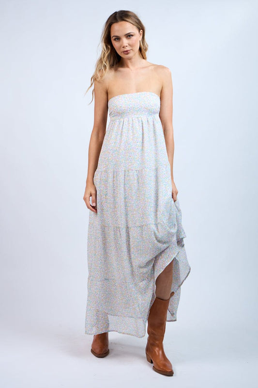 Solly Floral Tiered Maxi Dress Clothing mure + grand 