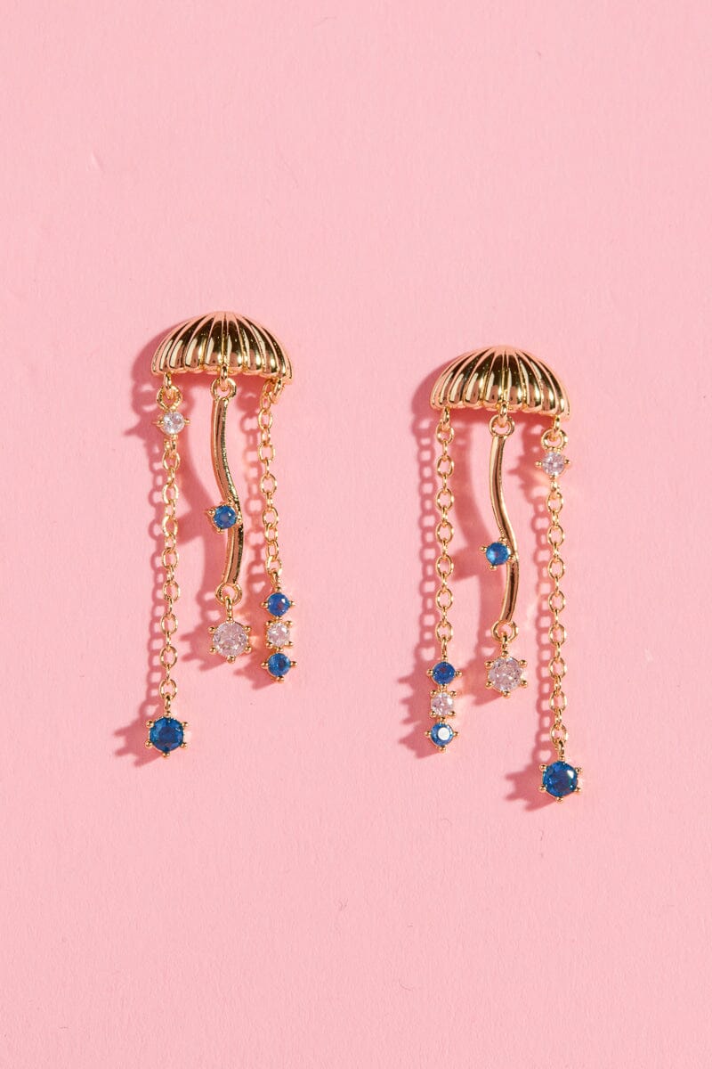 Sparkly Jellyfish Statement Earrings Earrings mure + grand 