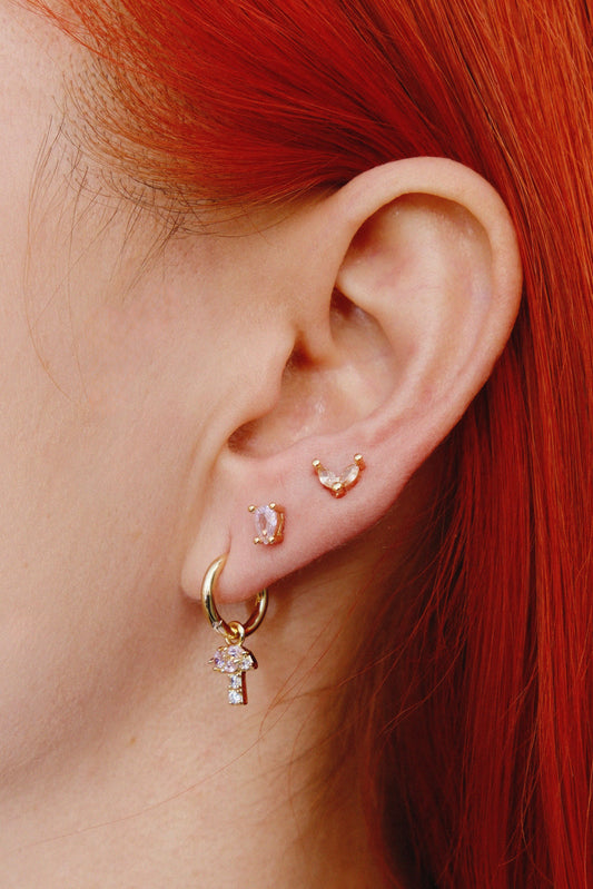 Speckled Mushroom Charm Dangle Earrings Earrings mure + grand 