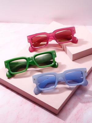 SPF Square Frame Sunglasses