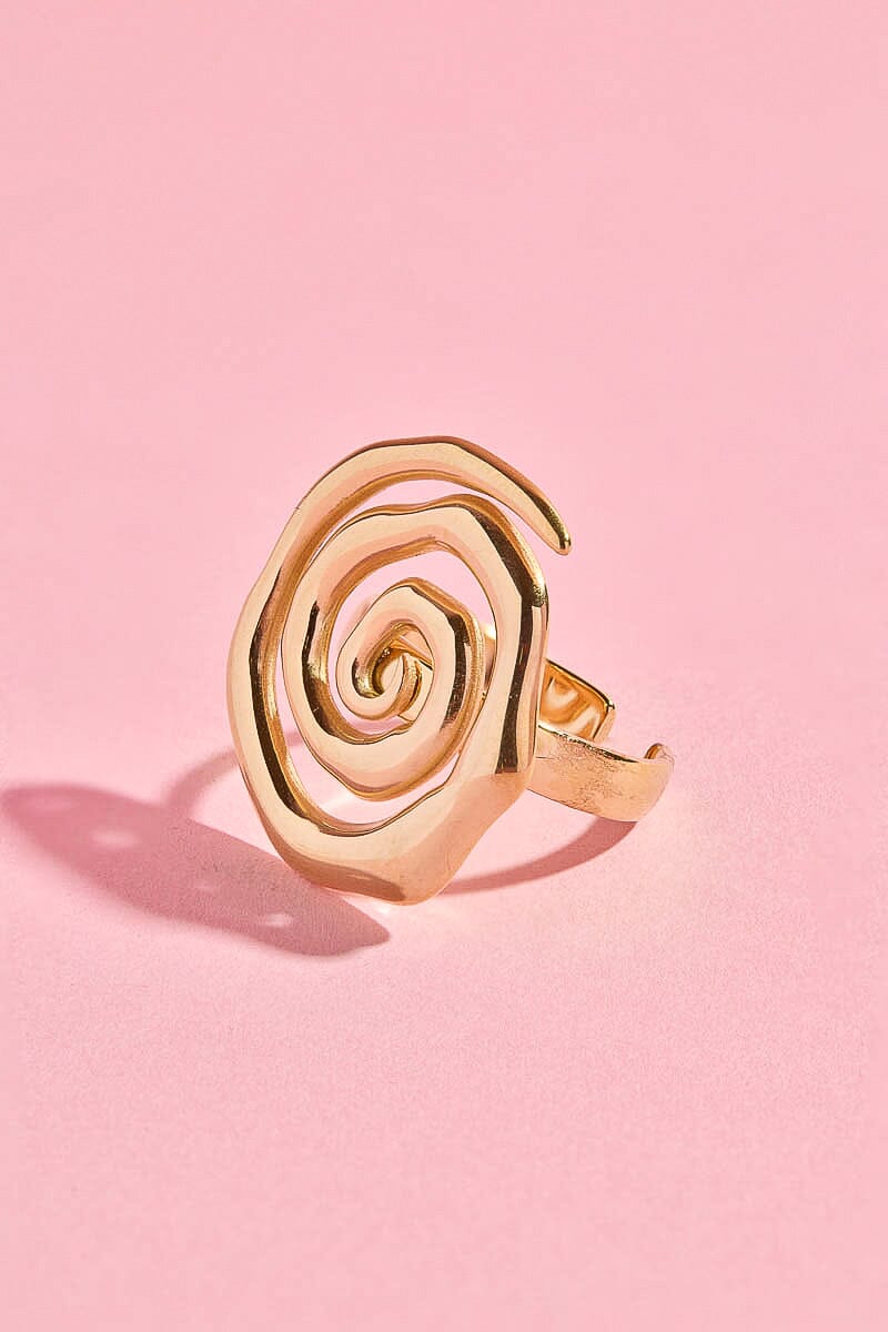 Spiral Flow Band Adjustable Stacking Rings Rings mure + grand 