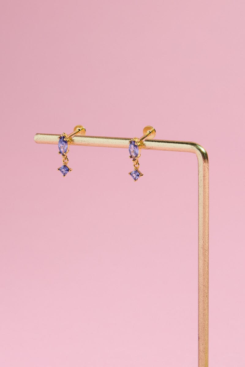 Spotlight Sterling Silver Nap EarringsMure + Grand