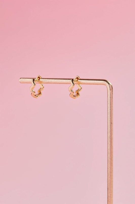 Squiggle Sterling Silver Huggie Earrings Earrings Mure + Grand 