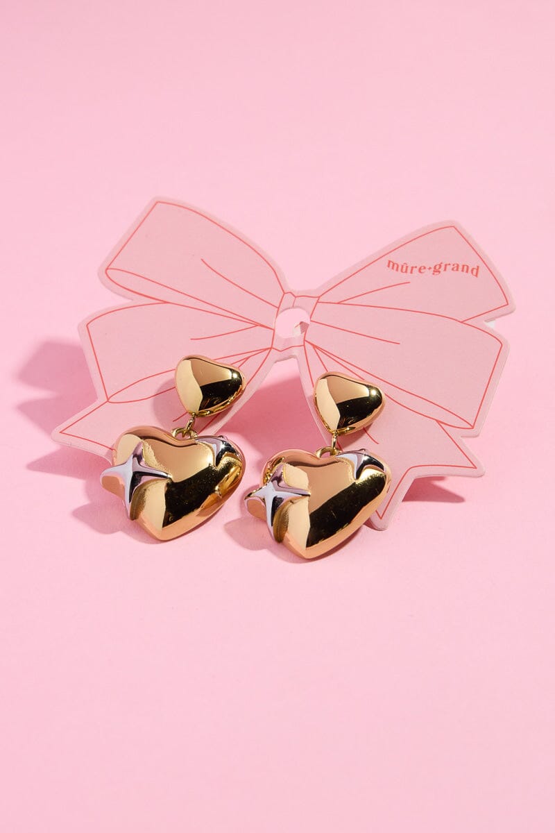 Star in Heart Statement Earring Earrings mure + grand 