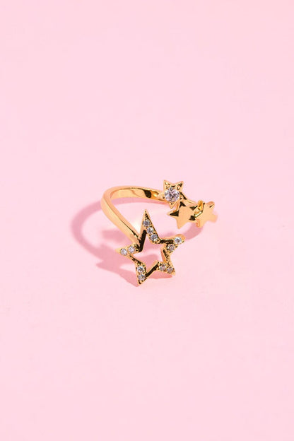 Starburst Shine Nail Ring Rings mure + grand Gold 