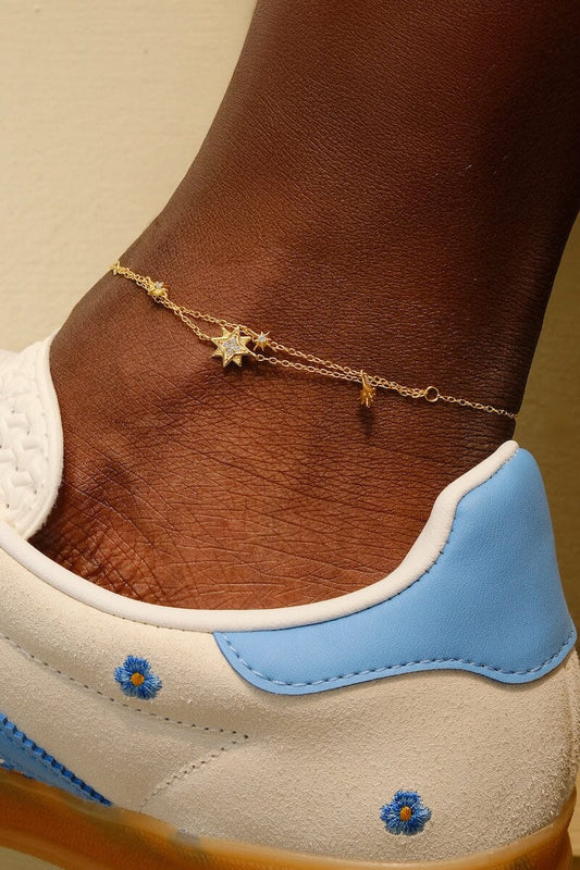 Starry Gleam Sterling Silver Anklet Anklets Mure + Grand 
