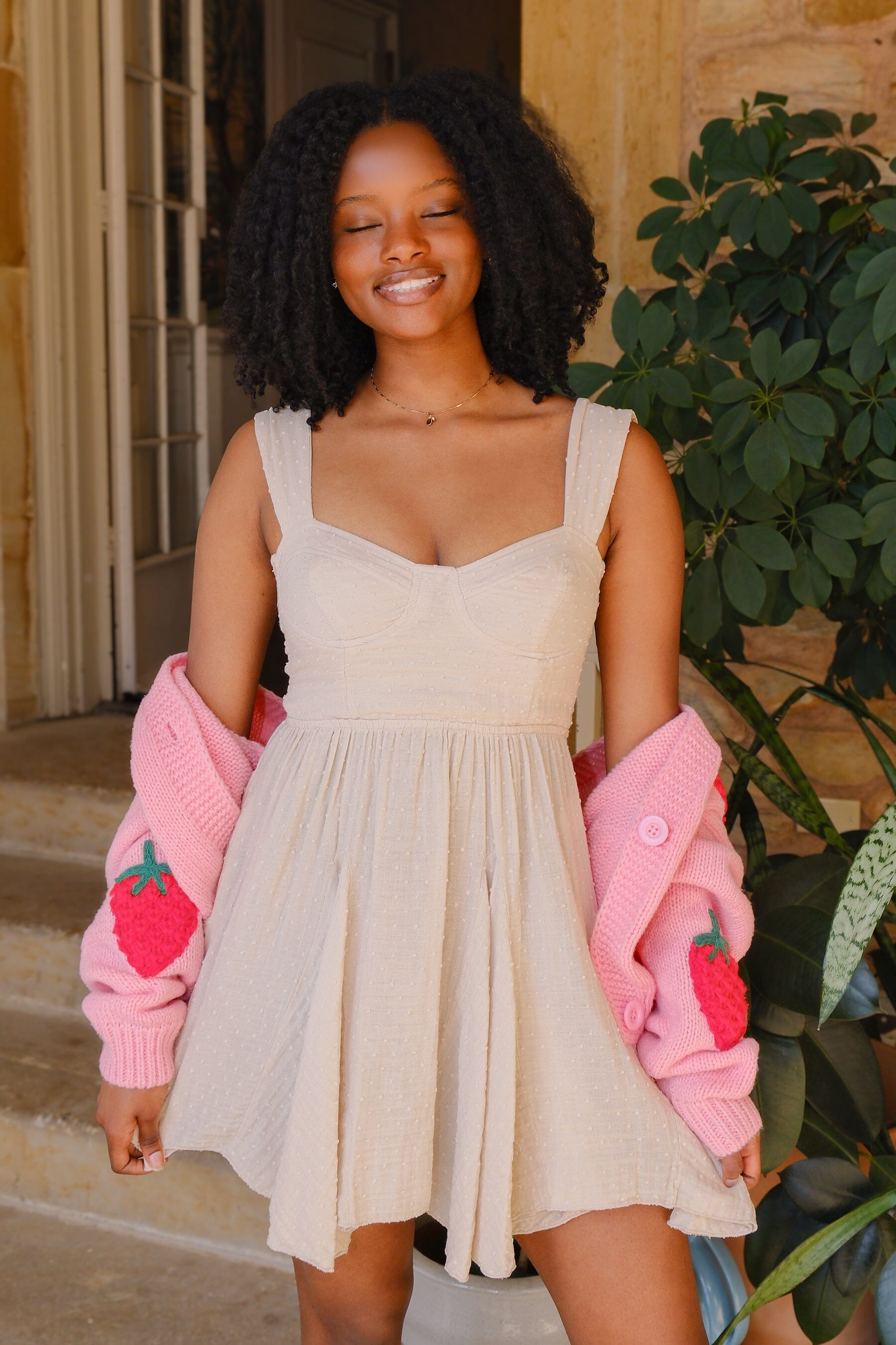 Strawberry Pink Puff Cardigan | Shop Now | Mure + Grand