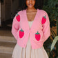 Strawberry Puff Cardigan Top mure + grand 