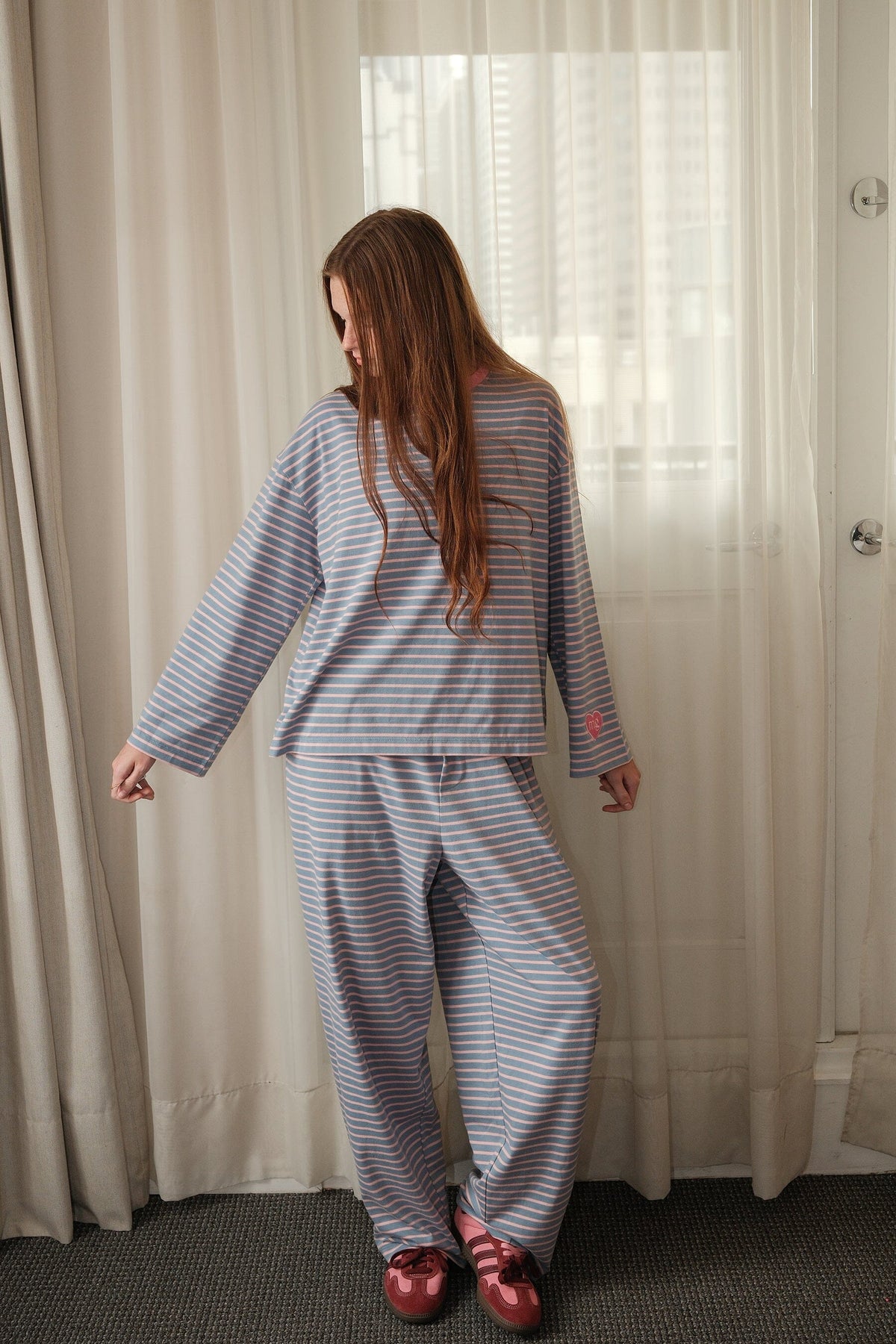 Striped Blue Lounge SetMure + Grand