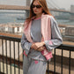 Striped Blue Lounge Set Clothing mure + grand 