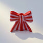 Striped Bow Taper Candle Holder Home Decor DOIY Designs 