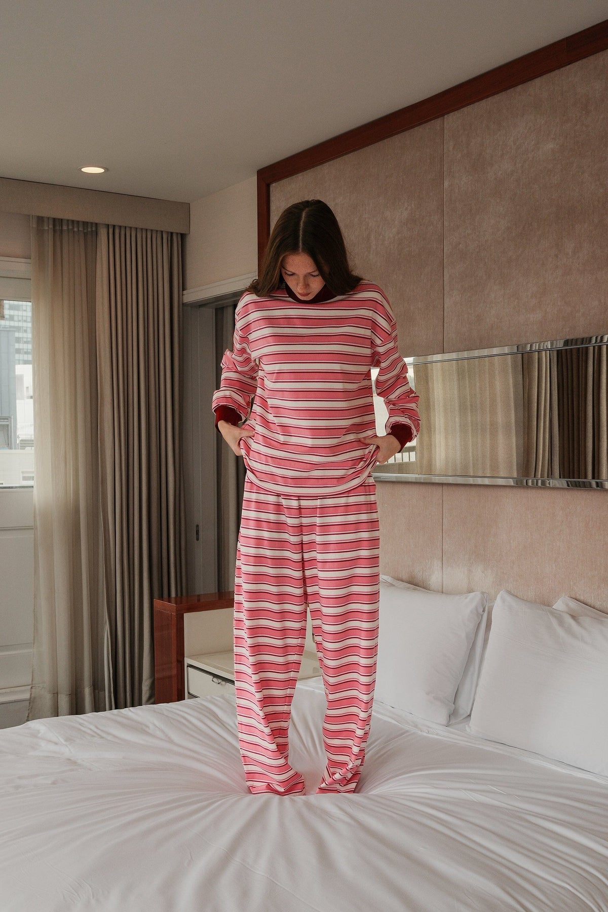 Striped Cherry Lounge Set With MockneckMure + Grand
