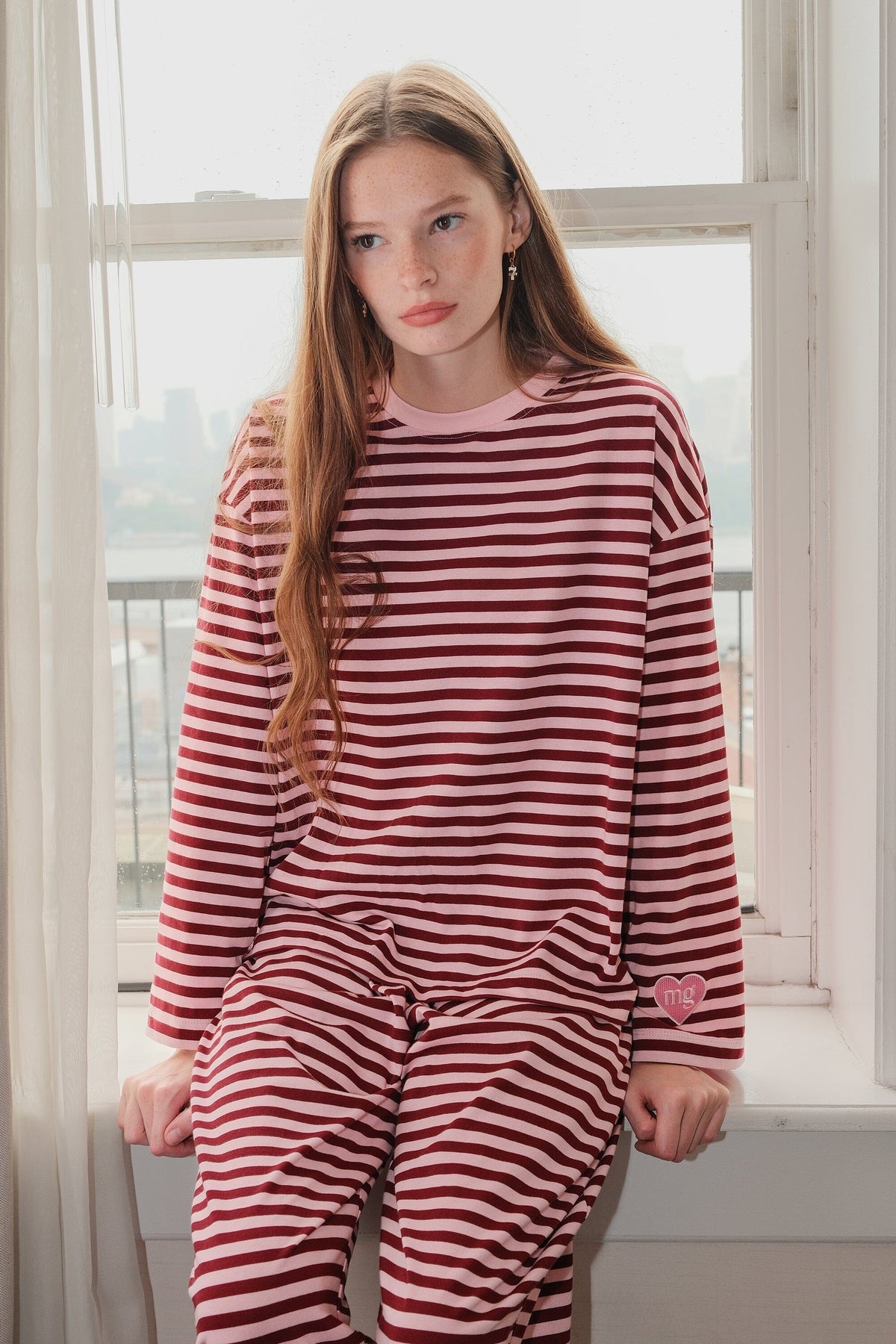 Striped Pink Lounge SetMure + Grand