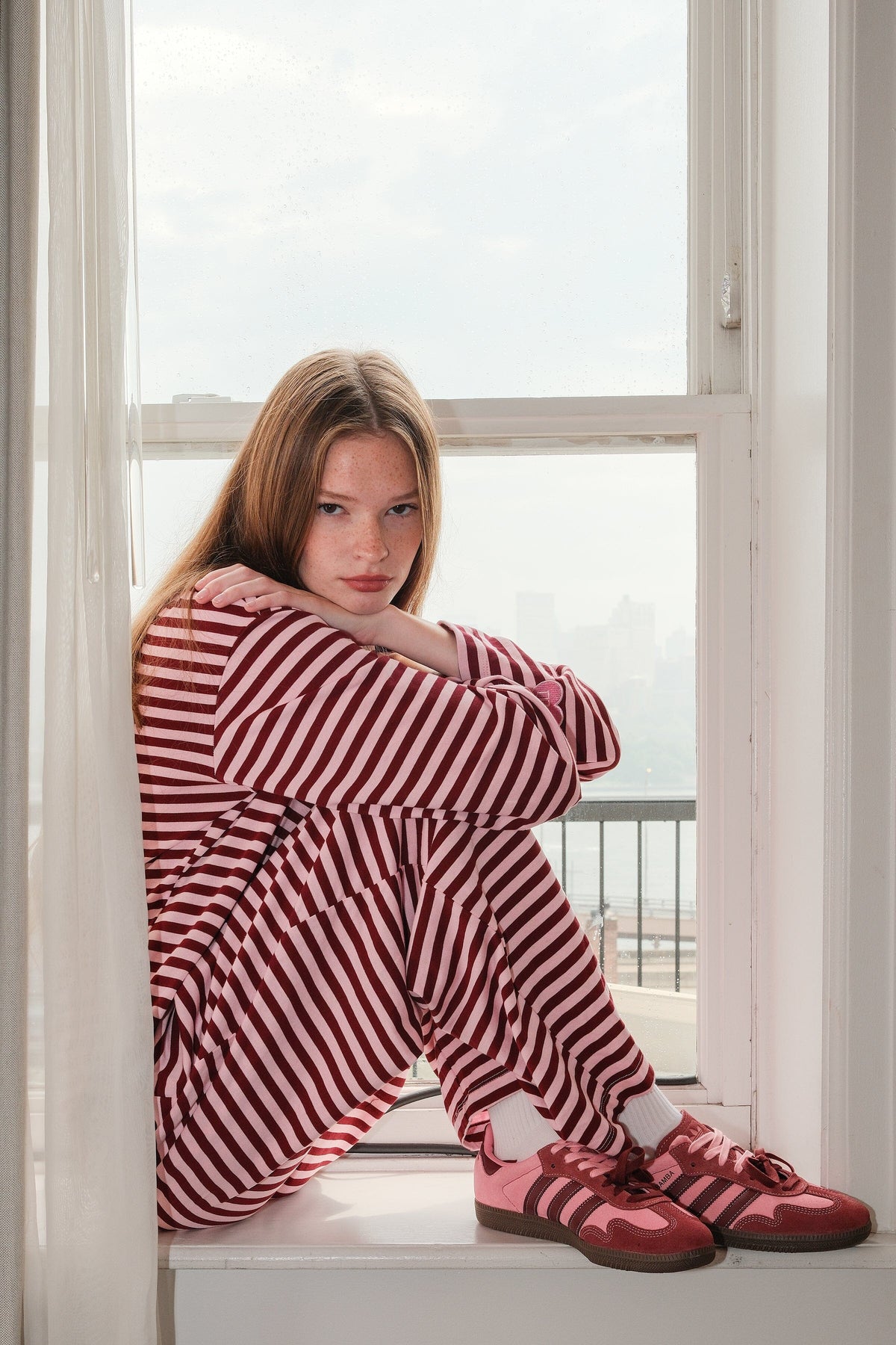 Striped Pink Lounge SetMure + Grand