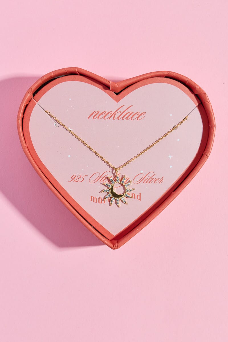 Sun & Moon Sterling Silver NecklaceMure + Grand