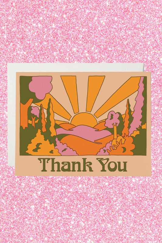 Sunrise Thank You Greeting Card Greeting & Note Cards Red Cap Cards 