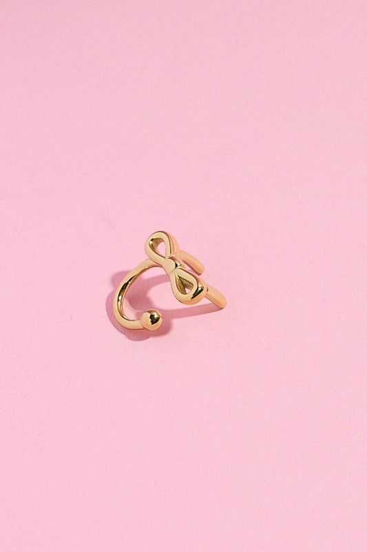 Sweet Bow Ear Cuff Earring mure + grand 