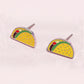 Taco Enamel Charm Stud Earrings Earrings mure + grand 