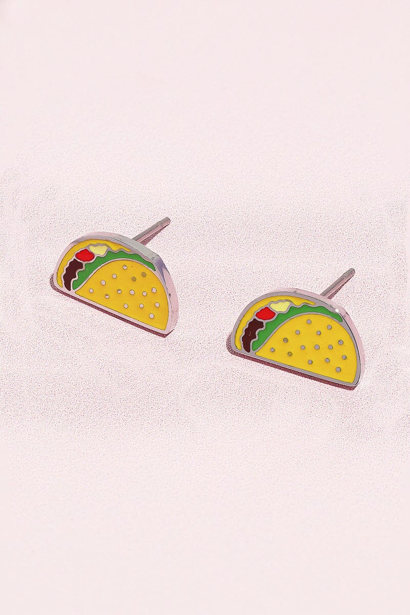 Taco Enamel Charm Stud Earrings Earrings mure + grand 