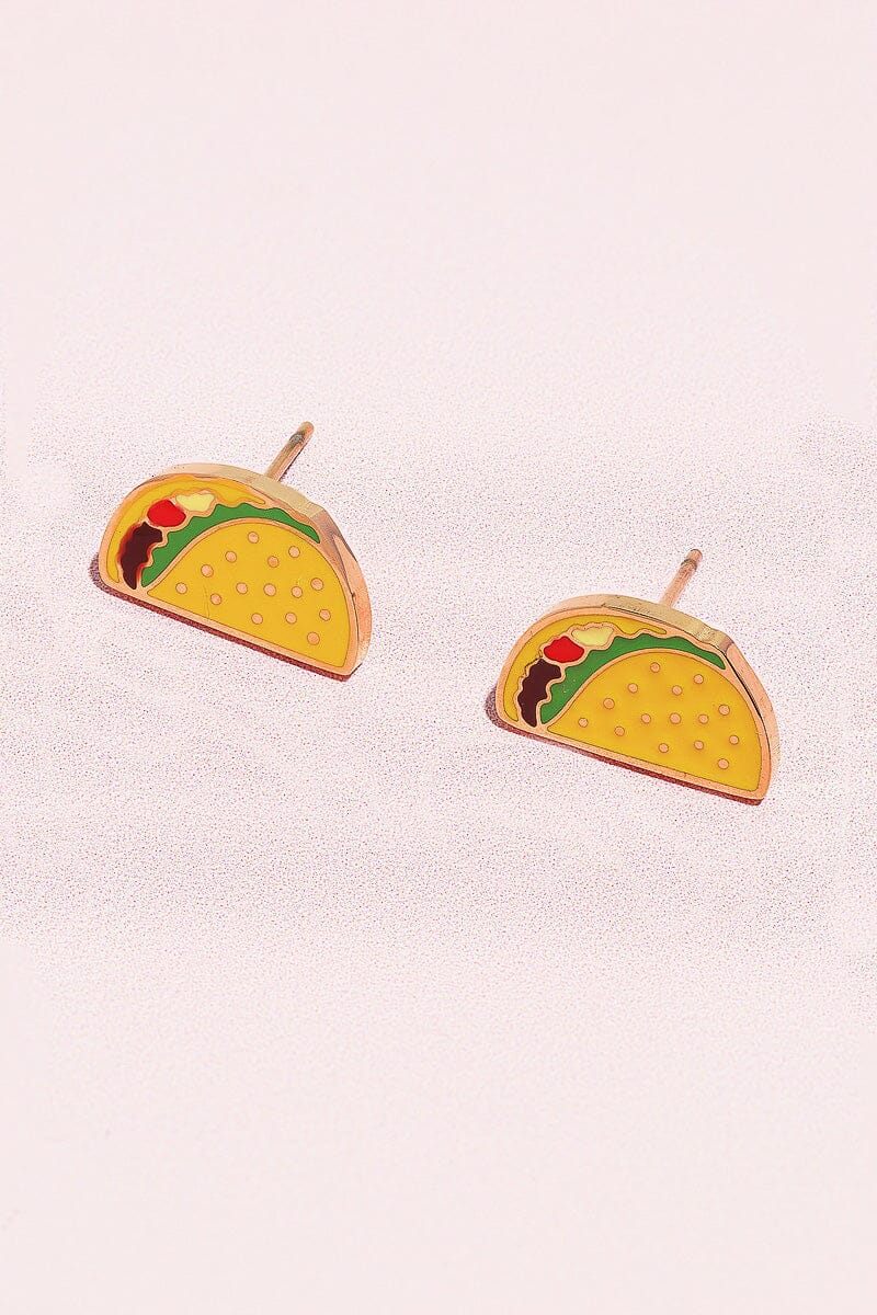 Taco Enamel Charm Stud Earrings Earrings mure + grand 