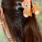 Teddy Bear Bow Claw Clip Hair Accessory mure + grand 