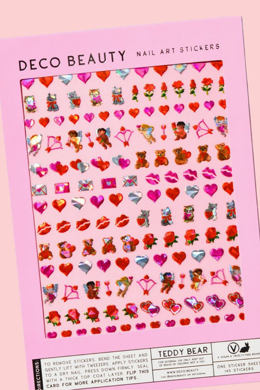 Teddy Bear Nail Art Stickers Nail Deco Beauty 