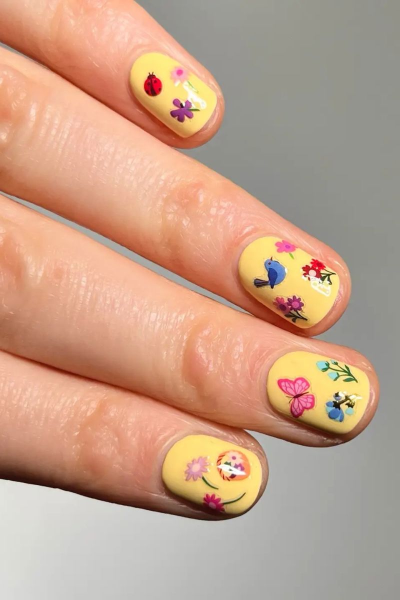 Teeny Flowers Nail Art Stickers Nail Deco Beauty 
