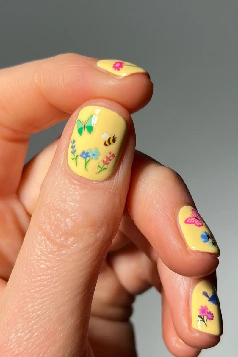 Teeny Flowers Nail Art Stickers Nail Deco Beauty 