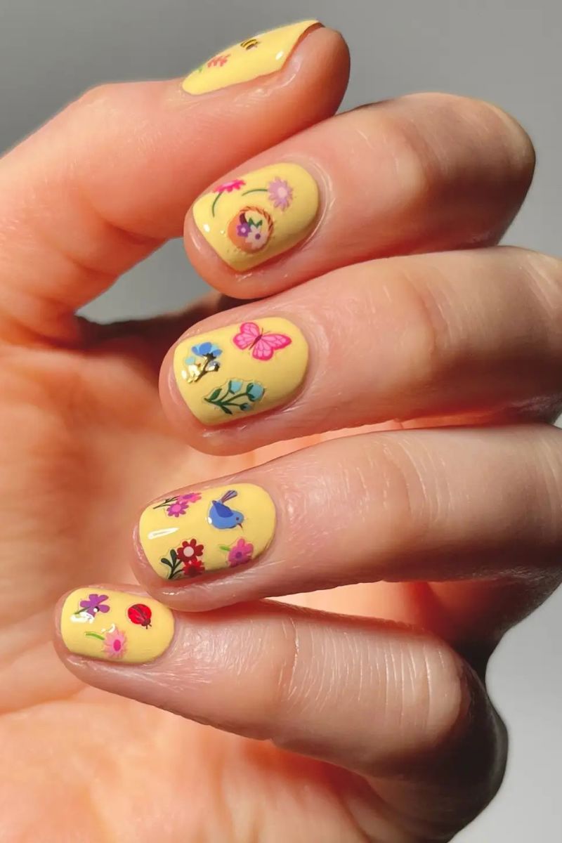 Teeny Flowers Nail Art Stickers Nail Deco Beauty 