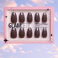 Terra Dark Brown Press-On Nails Nail Glamnetic 