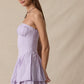 Thalia Tiered Lace Down Tube Mini Dress Clothing Sky to Moon 