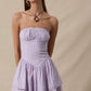 Thalia Tiered Lace Down Tube Mini Dress Clothing Sky to Moon 