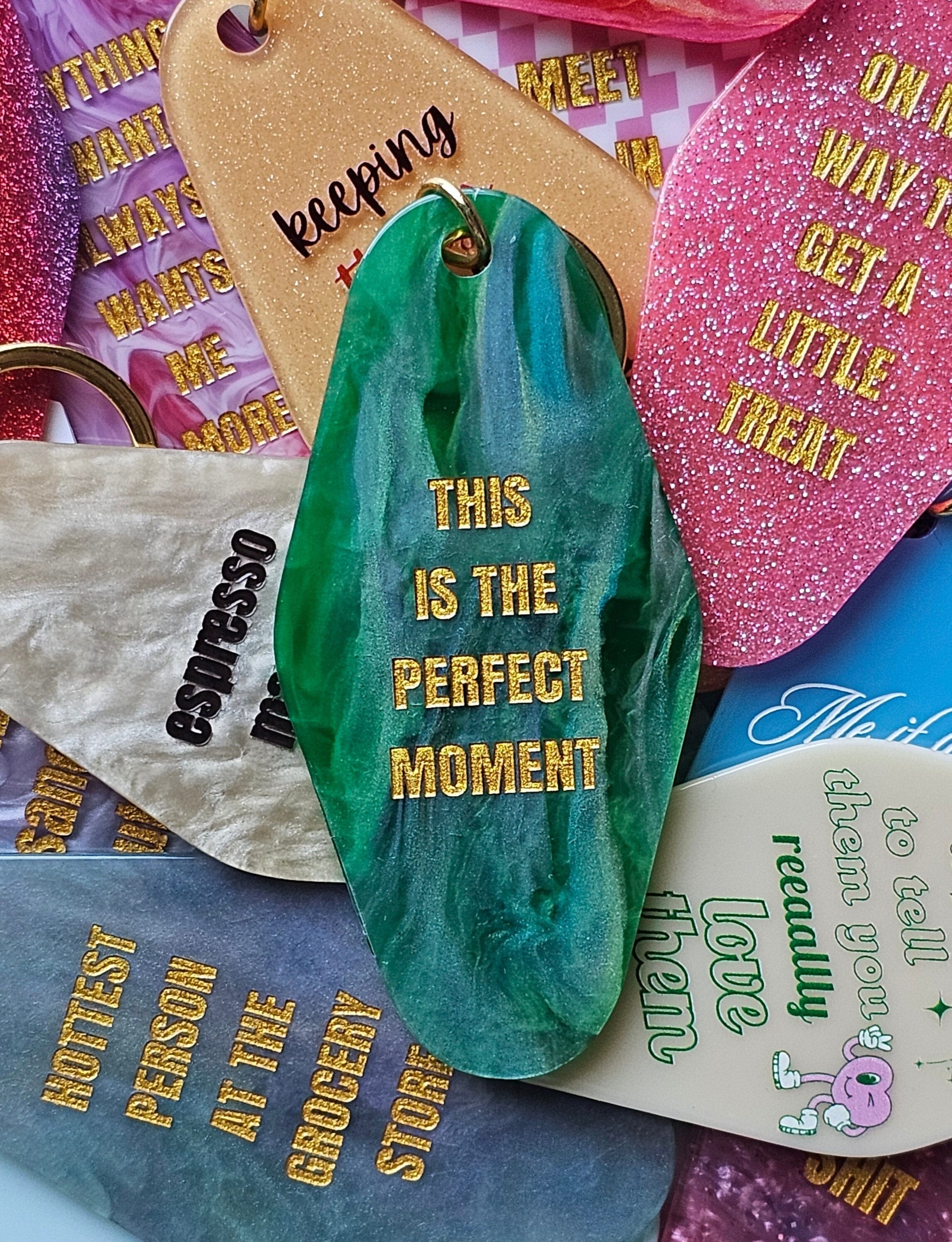 This is the Perfect Moment Motel Keychain Keychain mure + grand 