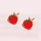 Tomato Girl Enamel Charm Stud Earrings Earrings mure + grand 