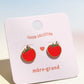 Tomato Girl Enamel Charm Stud Earrings Earrings mure + grand 