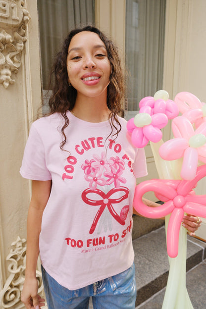 Too Cute To Pop Too Fun To Stop Graphic Tshirt t-shirt mure + grand Pink S 