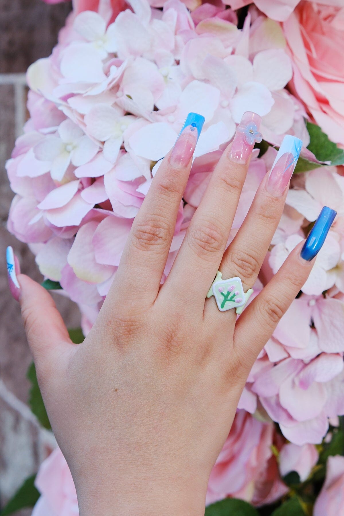 Tulips Painted Stacking Ring Rings mure + grand 7 