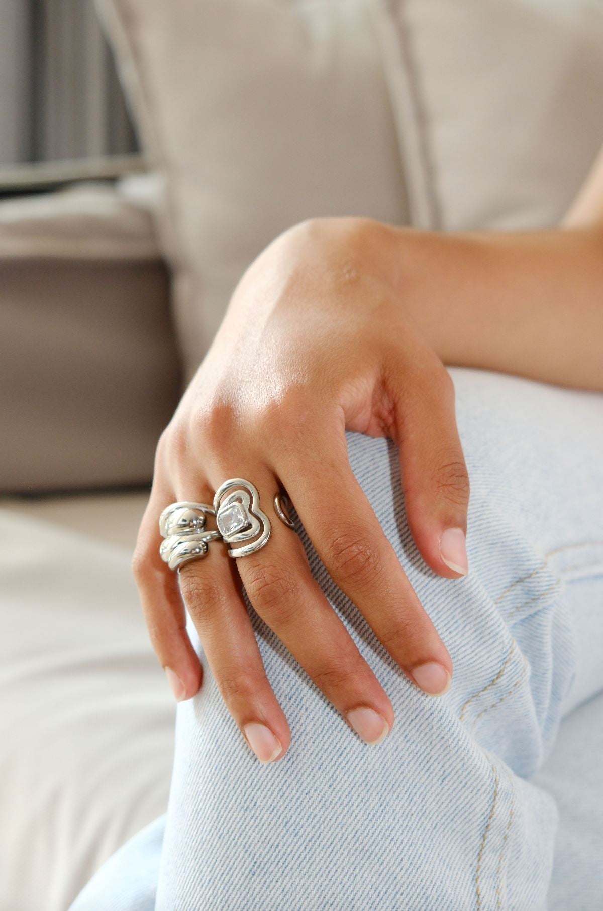 Twisted Stacking Ring Ring mure + grand 